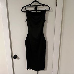 Black Backless Strappy Dress